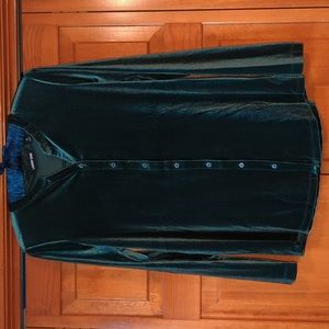 Land's End Velvet Blouse Size M